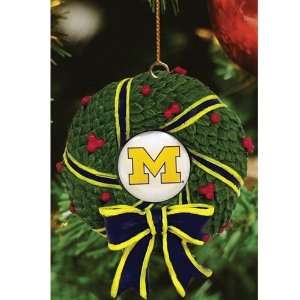  Michigan Wolverines Mascot Wreath Ornament Sports 