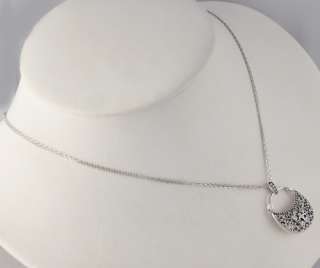 Mirabelle Diamond 18k White Gold Handbag Purse Necklace  