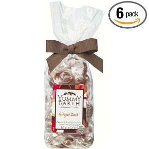 YummyEarth Organic Candy Drops, Ginger Zest, 6 Ounce Pouches (Pack of 