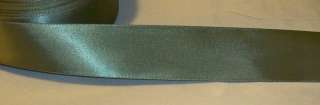 Yds DOUBLE FACE ARMY GREEN SATIN RIBBON 1 1/2 W  