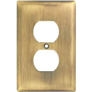  Stanley Home Designs V8002 Single Outlet Wall Plate, Antique 
