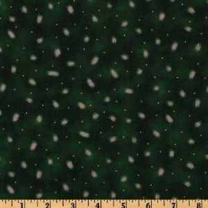  44 Wide Holiday Treasures Snow Flurry Green Fabric By 
