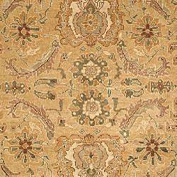 Oushak Legacy Hand knotted Sari Gold/ Ivory Wool Rug (9 x 12 
