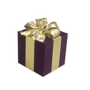  18 Collapsible Purple Gift Box With Gold Bow Christmas 