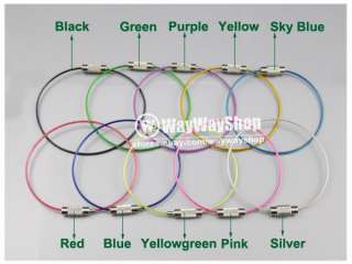 10 pcs Wire Keychain keys Aircraft Cable Stainless Steel RING key part 