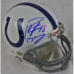 Colts Peyton Manning Signed Authentic Mini Helmet Jsa  