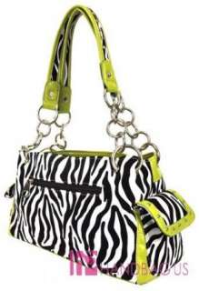 NEW~ Rhinestone Western Star Velvet Zebra Print Handbag Tote Purse