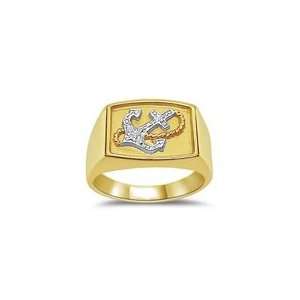  0.02 CT ANCHOR MENS RING 10.0 Jewelry