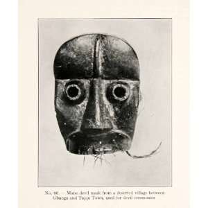  1930 Print Mano Devil Mask Deserted Village Gbanga Tappi 