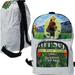 Recycled Rice Bag Backpack (Indonesia)  