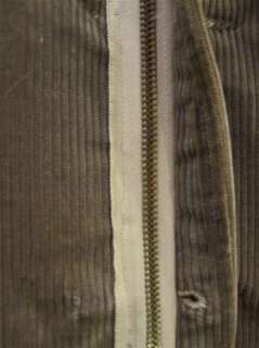 VTG Mens Woolrich Brown Wool Lined Corduroy Zippered Jacket Coat 44 