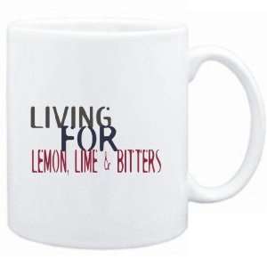  Mug White  living for Lemon, Lime & Bitters  Drinks 