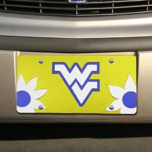  West Virginia Mountaineers Yellow Mirrored Flower Power 