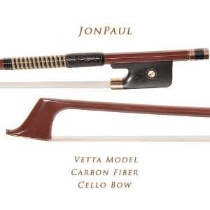   Model 14k Gold Mounted Carbon Fiber 4/4 Cello Bow Musical Instruments
