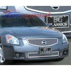  2007 08 Nissan Maxima Polished Wire Mesh Grille 2PC   E&G 