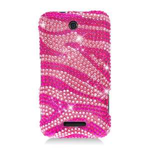 For ZTE SCORE X500 FULL CS DIAMOND Snap on Cover Case Hot Pink Zebra 