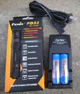 Fenix PD32 XP G R5 Cree LED Flashlight + charger + batteries package 