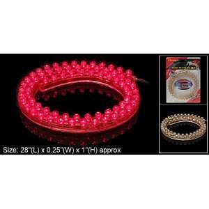   Red Waterproof Flexible 72 LED Strip Light Lamp 28.3 for Car Auto