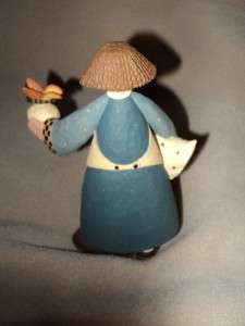Coynes & Co Handcrafted Figurine Girl w/ Chicken & Egg  