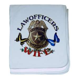  Baby Blanket Sky Blue Law Officers Police Officers Wife 