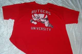 RETRO NIKE RUTGERS FOOTBALL T SHIRT men red university XL  