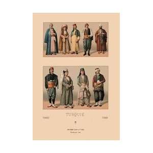  A Variety of Turkish Costumes #2 24x36 Giclee