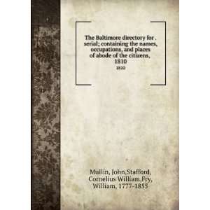   John,Stafford, Cornelius William,Fry, William, 1777 1855 Mullin Books