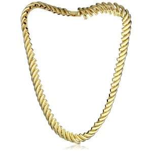   Tuleste Market Mac Attack Macaroni Necklace   Gold Colored Jewelry
