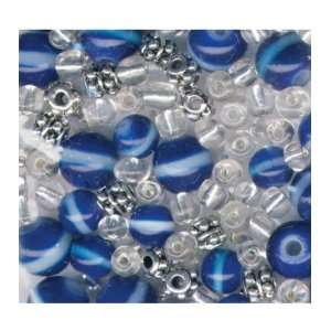  Bracelet Blends Bead Packs   Stripe 147PK/Blue Arts, Crafts & Sewing