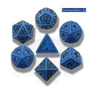  Carved Runic Dice Set (Blue and Black) Toys & Games
