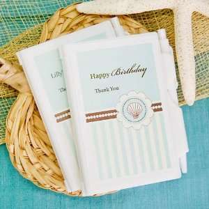  Personalized Beach Themed Notebook Favor Health 