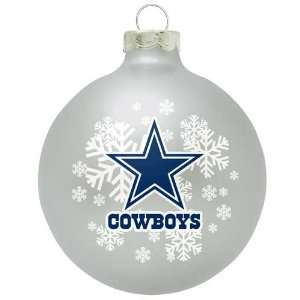 Dallas Cowboys Small Painted Round Christmas Tree Ornament  