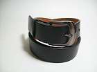 Mens buckle snap leather belt Black 44 #2010 2B