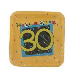  12 Packs of 8 Make A Wish 30th Birthday Plates 9