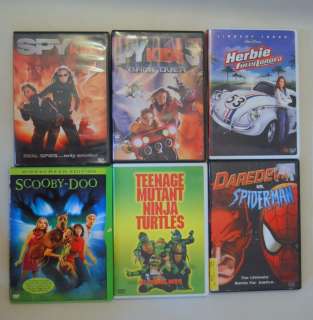   Tweens DVDs Spy Kids 1 & 3 Spiderman TMNT Herbie Fully Loaded  