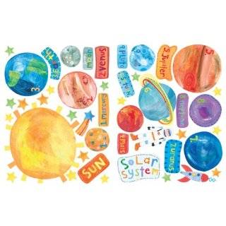 Solar System Peel and Stick Wall Decals   9 Realistic Large Graduated 