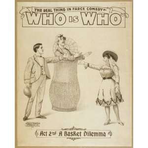   Poster Who is who the real thing in farce comedy. 1899