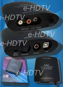 USB Digital Optical Coax to Analog Audio Converter DAC  