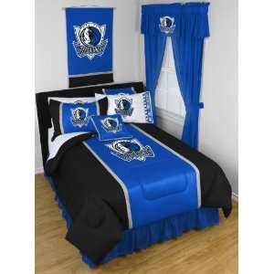  Dallas Mavericks Twin Size Sidelines Collection Bedroom 