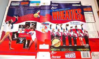 Womens Gymnastic Olympic Wheaties Cereal Box Flat 2z33  
