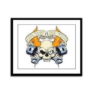   Framed Panel Print Live Fast Die Young Skull 