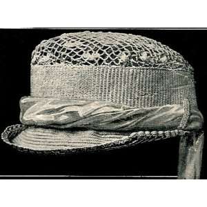 Vintage Antique Crochet PATTERN to make   Womens Auto Bonnet Hat 1916 