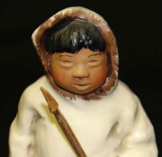 Vintage C Alan Johnson Koyuk Eskimo Boy Figurine 1962  