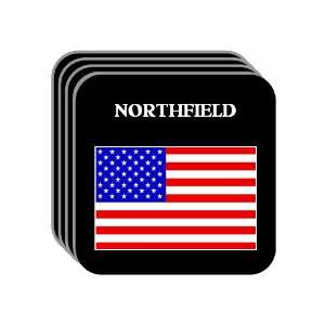 US Flag   Northfield, Minnesota (MN) Set of 4 Mini Mousepad Coasters