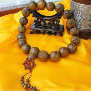Big Tibetan Green Sandalwood Martial Art 18 Arhat Prayer Beads Mala 