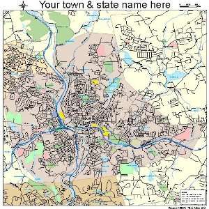  Street & Road Map of Waterbury, Connecticut CT   Printed 