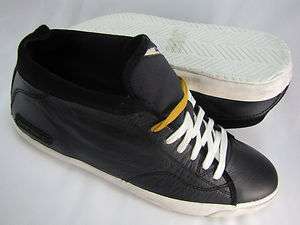 DIESEL MENS MIDDAY BLACK WHITE LACE UP MID CASUAL FASHION SNEAKERS 