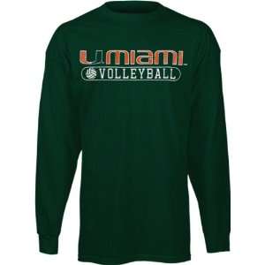   Youth Green Volleyball Long Sleeve T Shirt