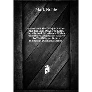   The Different Orders In England (Afrikaans Edition) Mark Noble Books