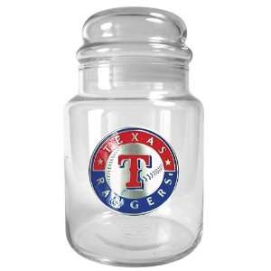  Texas Rangers 31oz Glass Candy Jar   Primary Logo Sports 